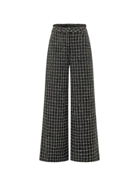 MSGM tweed frayed-edge trousers