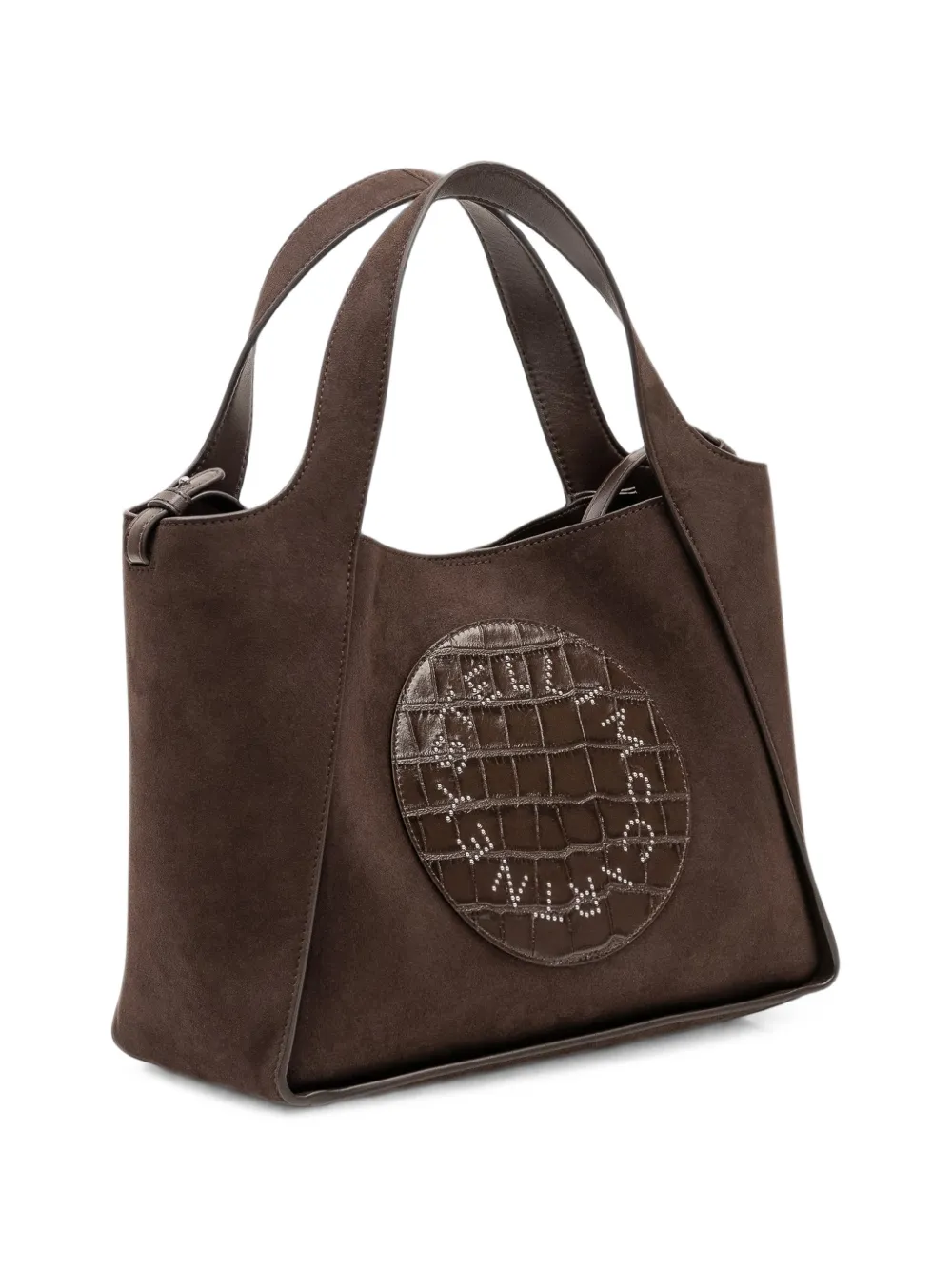 Stella McCartney Logo crocodile-effect tote bag Bruin