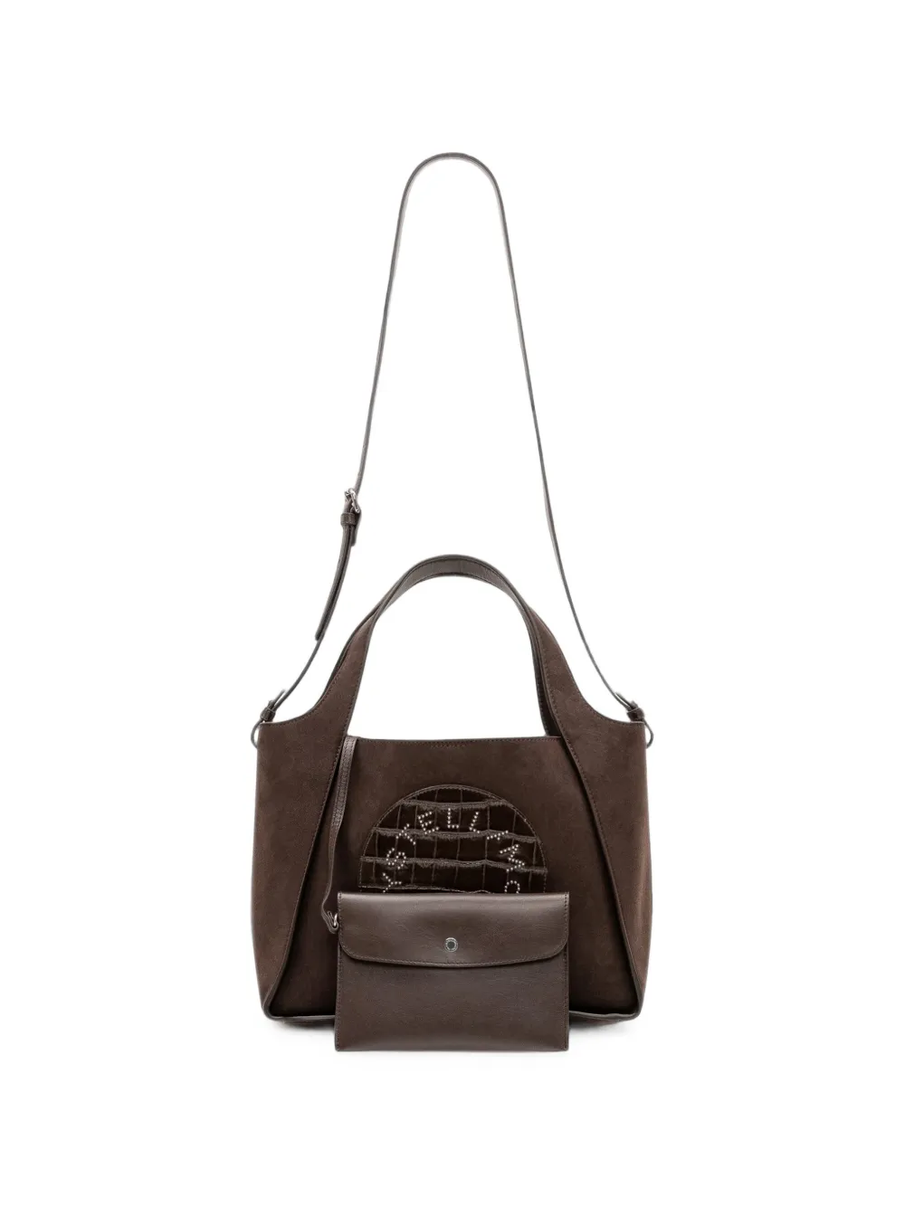 Stella McCartney Logo crocodile-effect tote bag Bruin