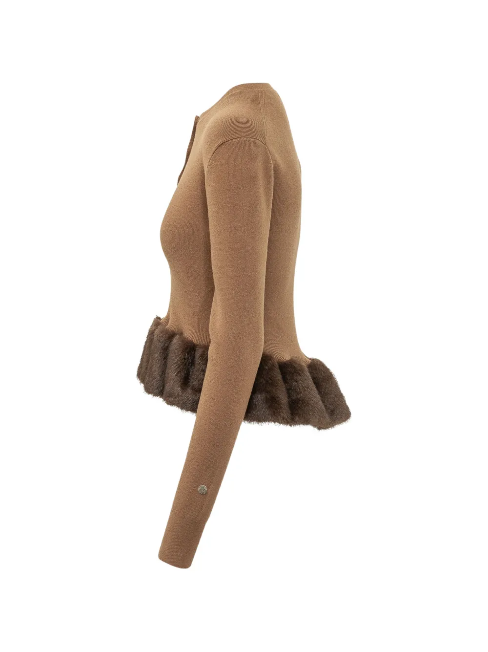Stella McCartney Trui met afwerking van imitatiebont Bruin