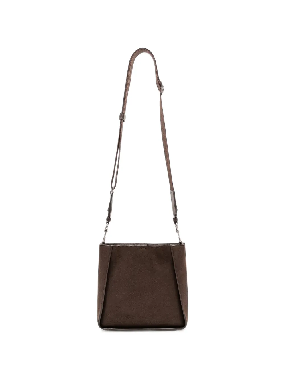 Stella McCartney Logo crocodile-effect shoulder bag Bruin
