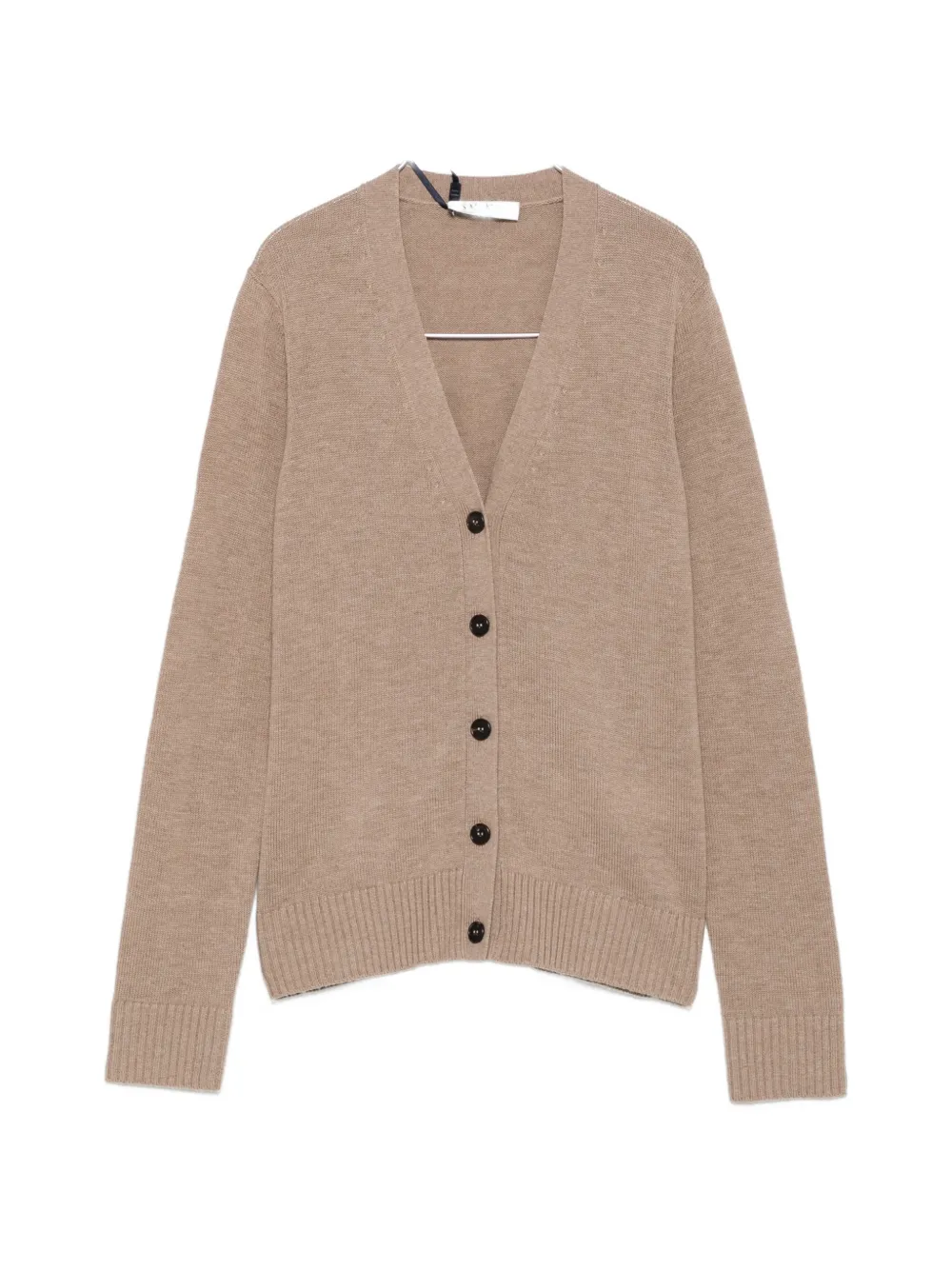 'S Max Mara logo-embroidered elbow-patch cardigan - Nude