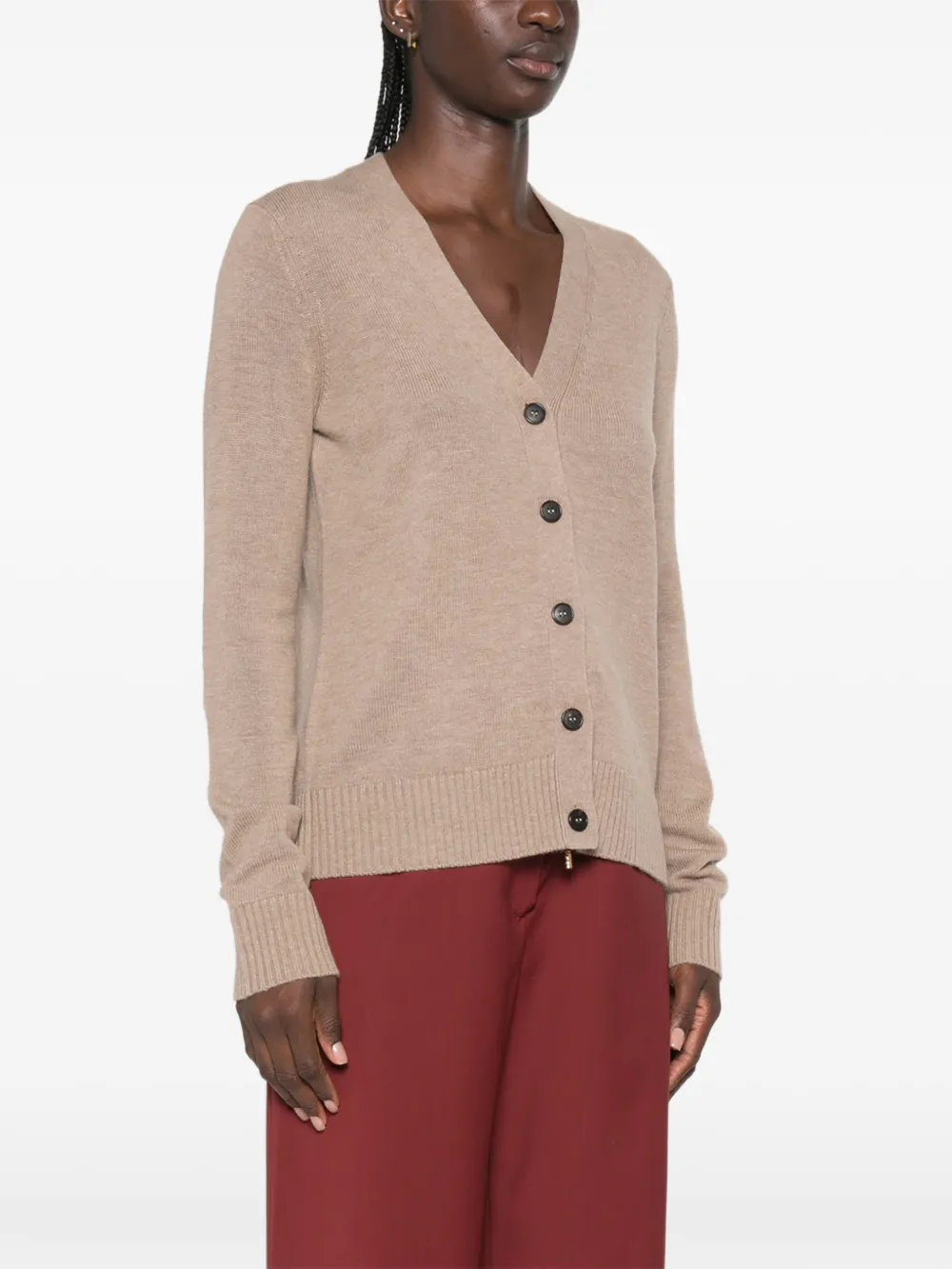 'S Max Mara Vest met elleboog-patch en geborduurd logo Beige