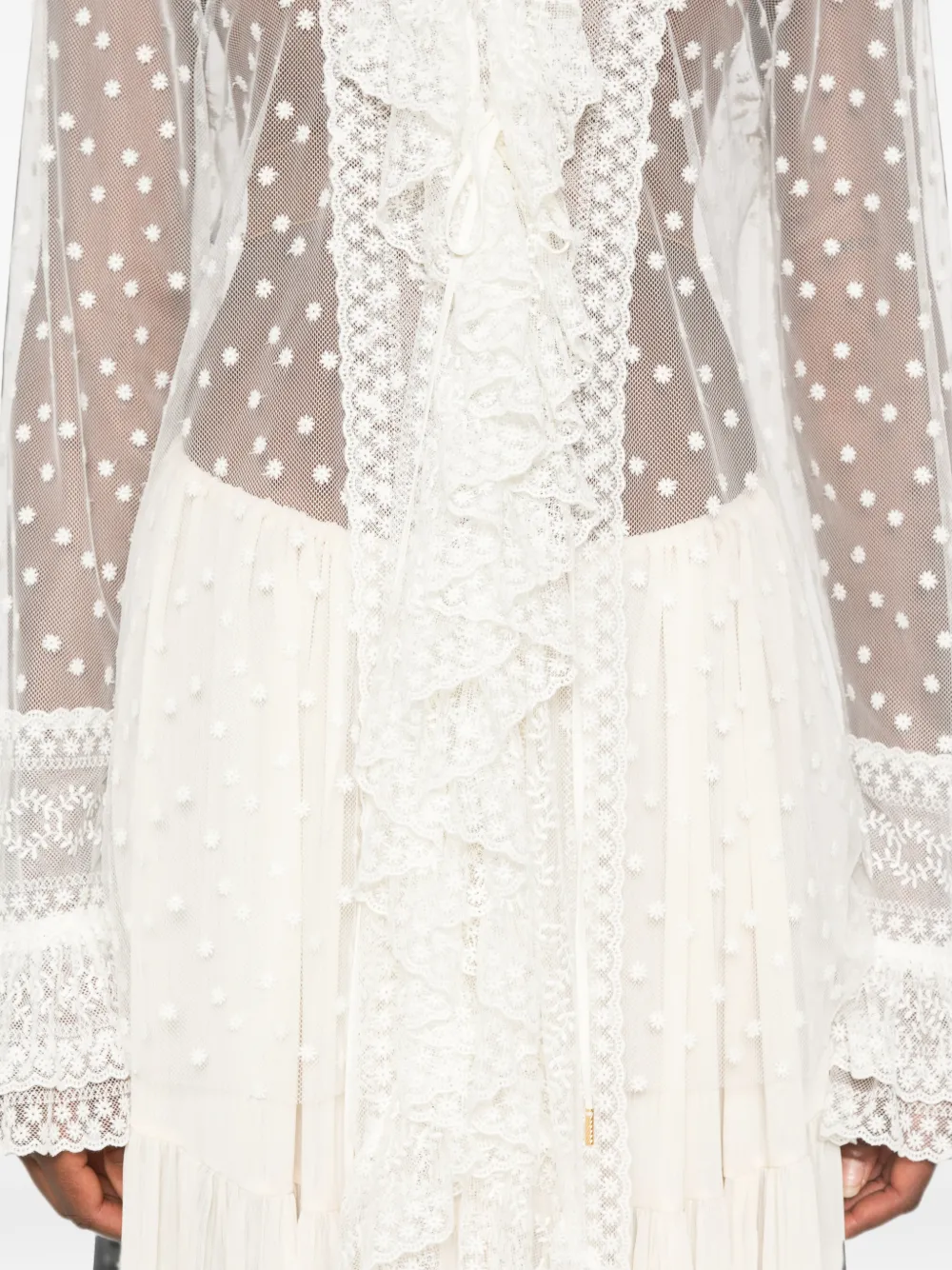 Alberta Ferretti Blouse met kant Wit