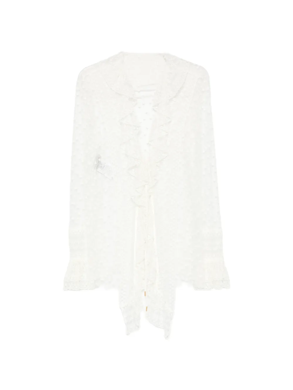 Alberta Ferretti Blusa con ruches - Bianco
