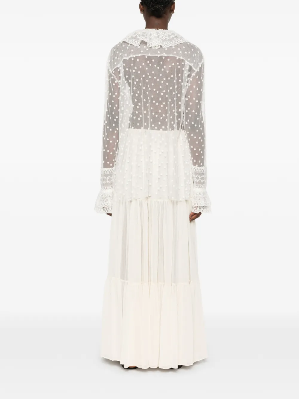 Alberta Ferretti Blouse met kant Wit