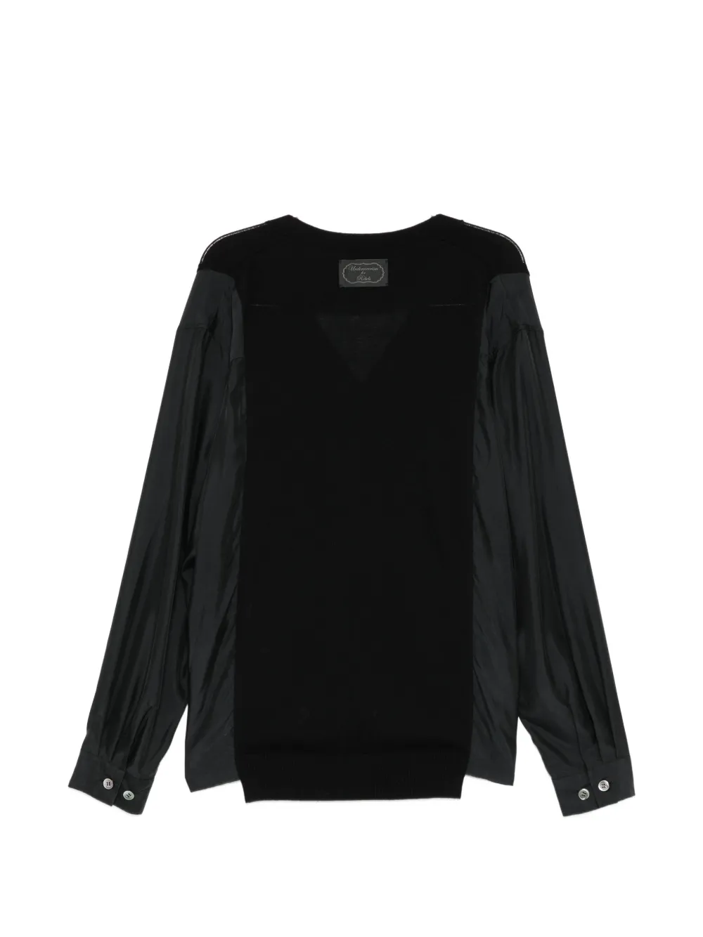 Undercover Blouse met vlakken en V-hals Zwart