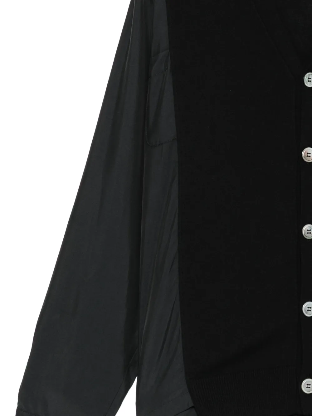 Undercover Blouse met vlakken en V-hals Zwart