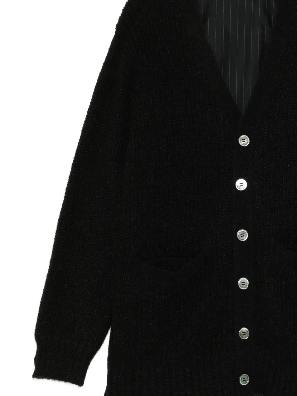 Undercover Gebreid vest met krijtstreep Zwart