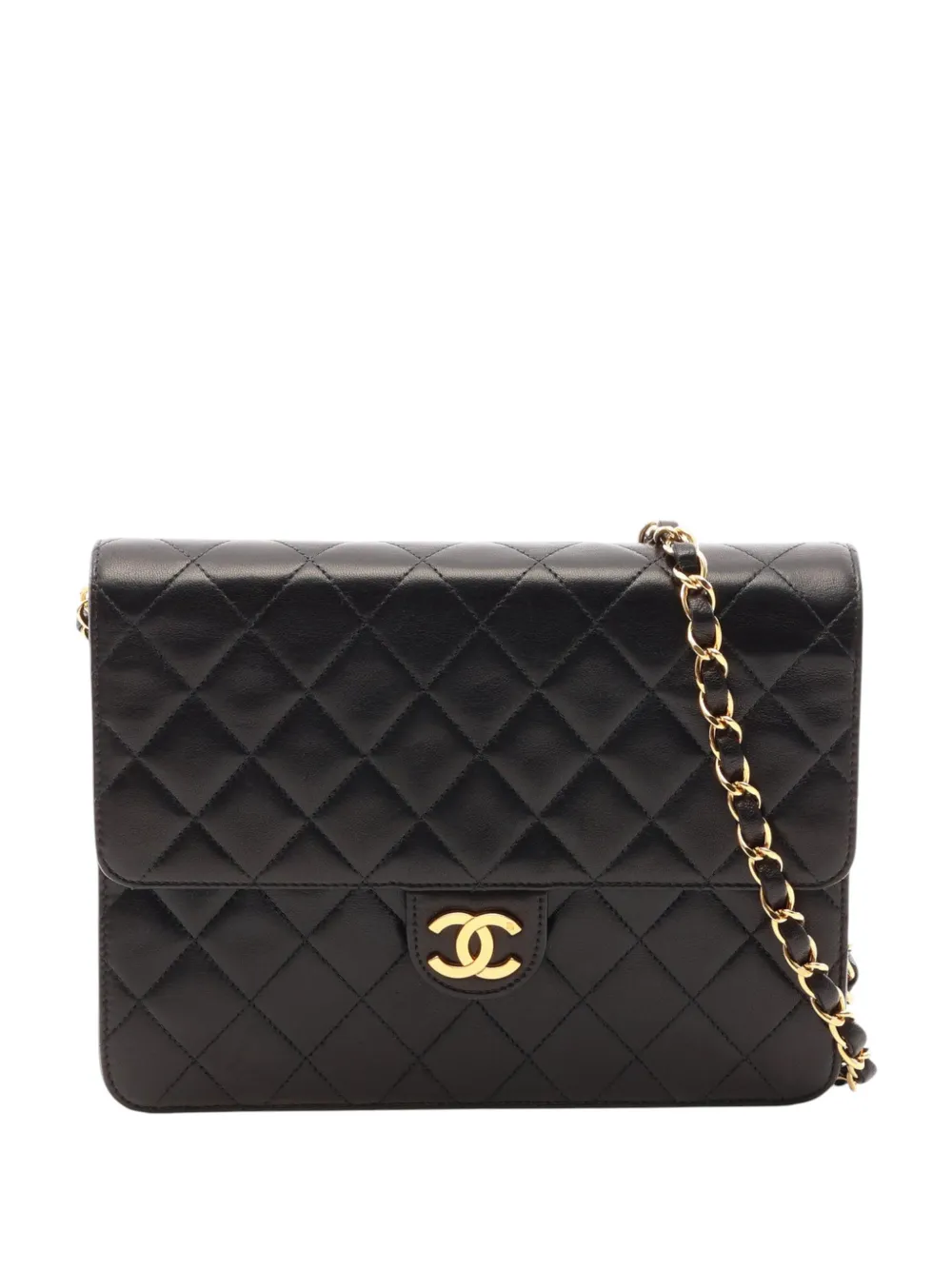 CHANEL Pre-Owned 1996-1997 Medium CC Quilted Lambskin Single Flap shoulder bag - Nero