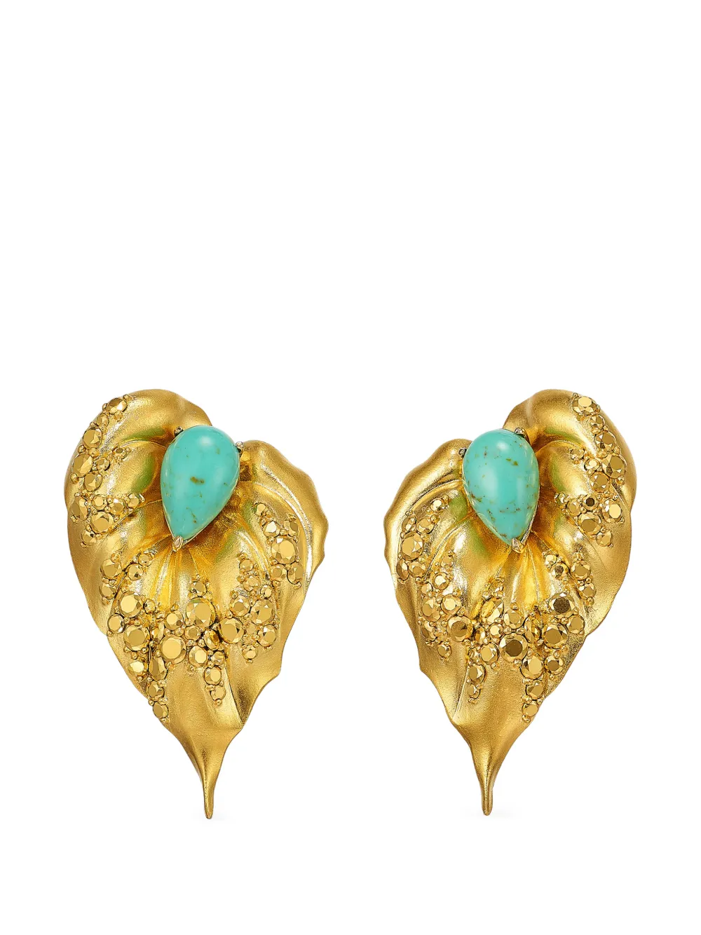 Anabela Chan Orecchini Poison Ivy con turchese - Oro