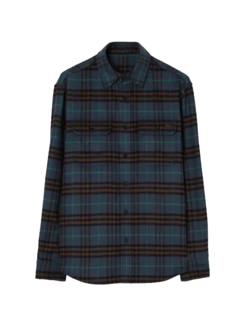 Burberry check wool flannel overshirt