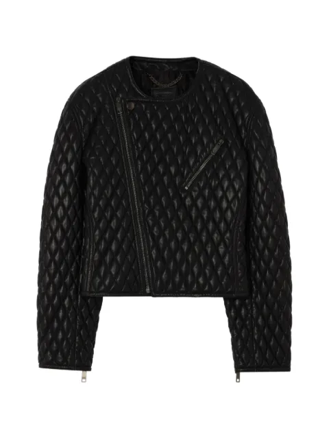 Burberry cropped leather Laverley jacket