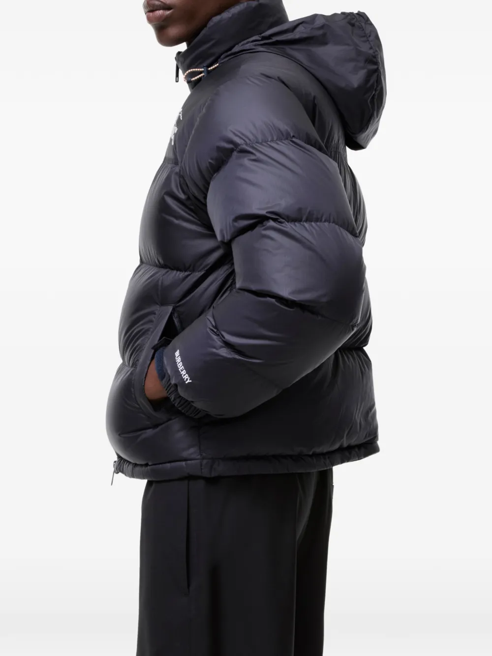 Burberry Highlands gewatteerd jack Zwart