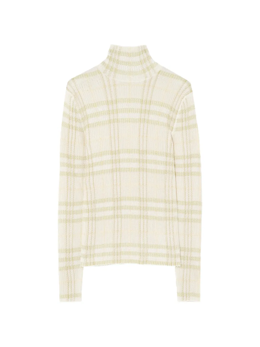 Burberry check viscose turtleneck sweater - Toni neutri