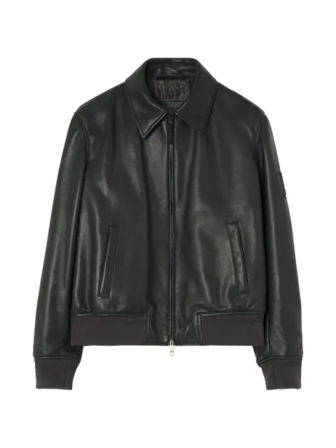 Burberry leather Bloomsbury bomber jacket