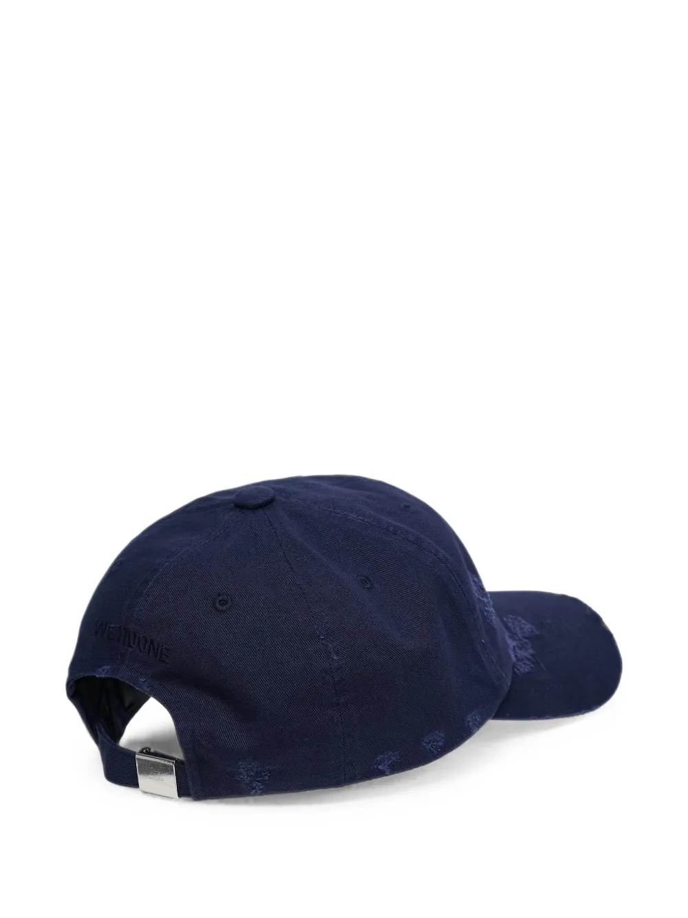 We11done Heart Teddy gerafelde honkbalpet Blauw