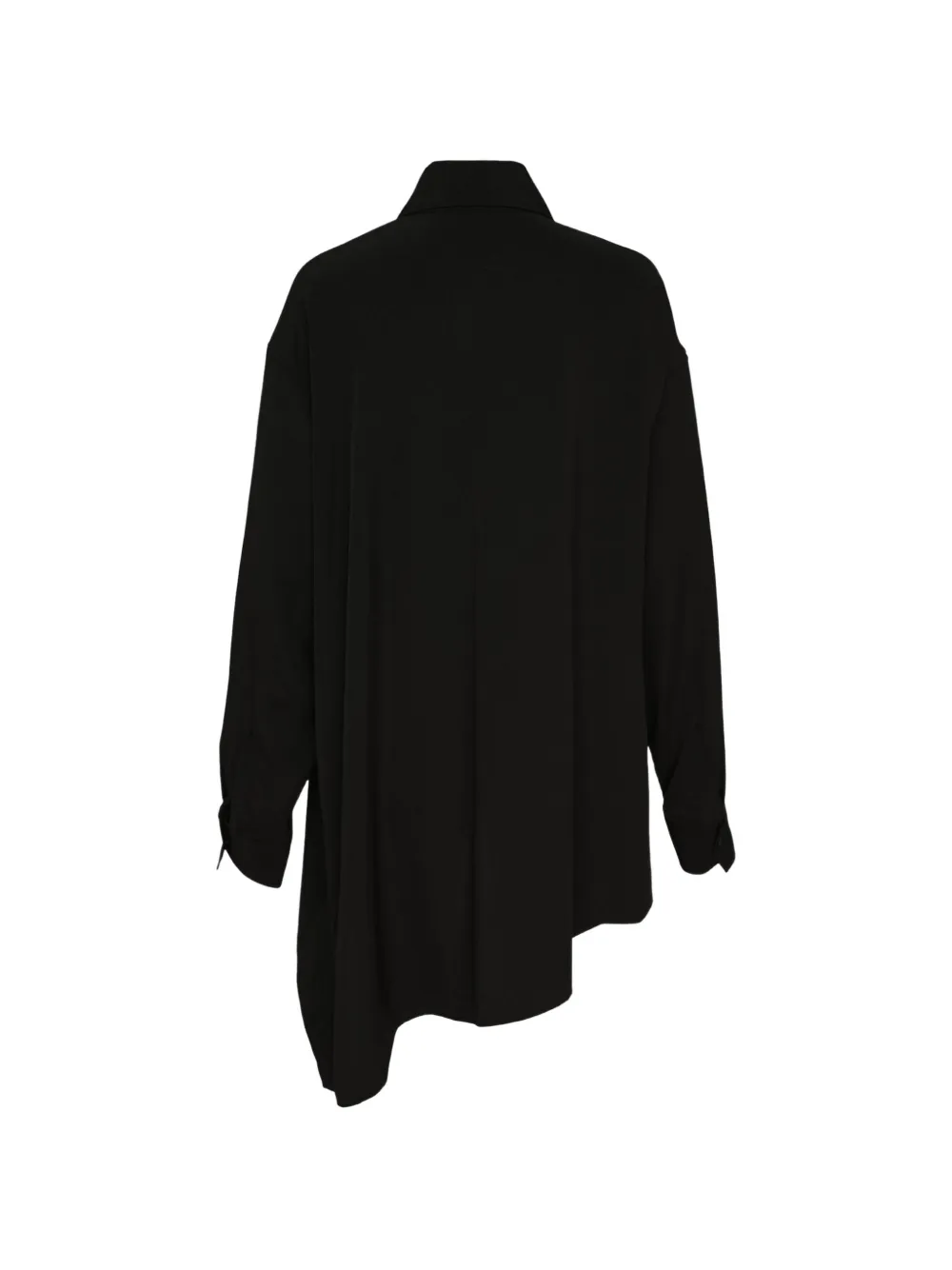 Yohji Yamamoto Asymmetrische blouse met striksluiting Zwart