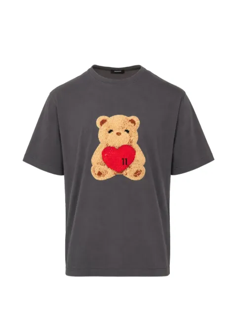 We11done heart teddy-bear patch T-shirt