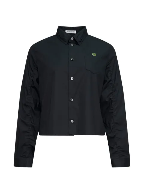 Undercover ruched-detail cotton shirt