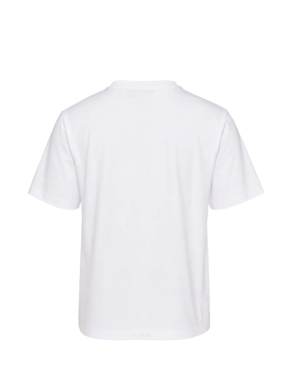 We11done T-shirt met kanten logoprint Wit