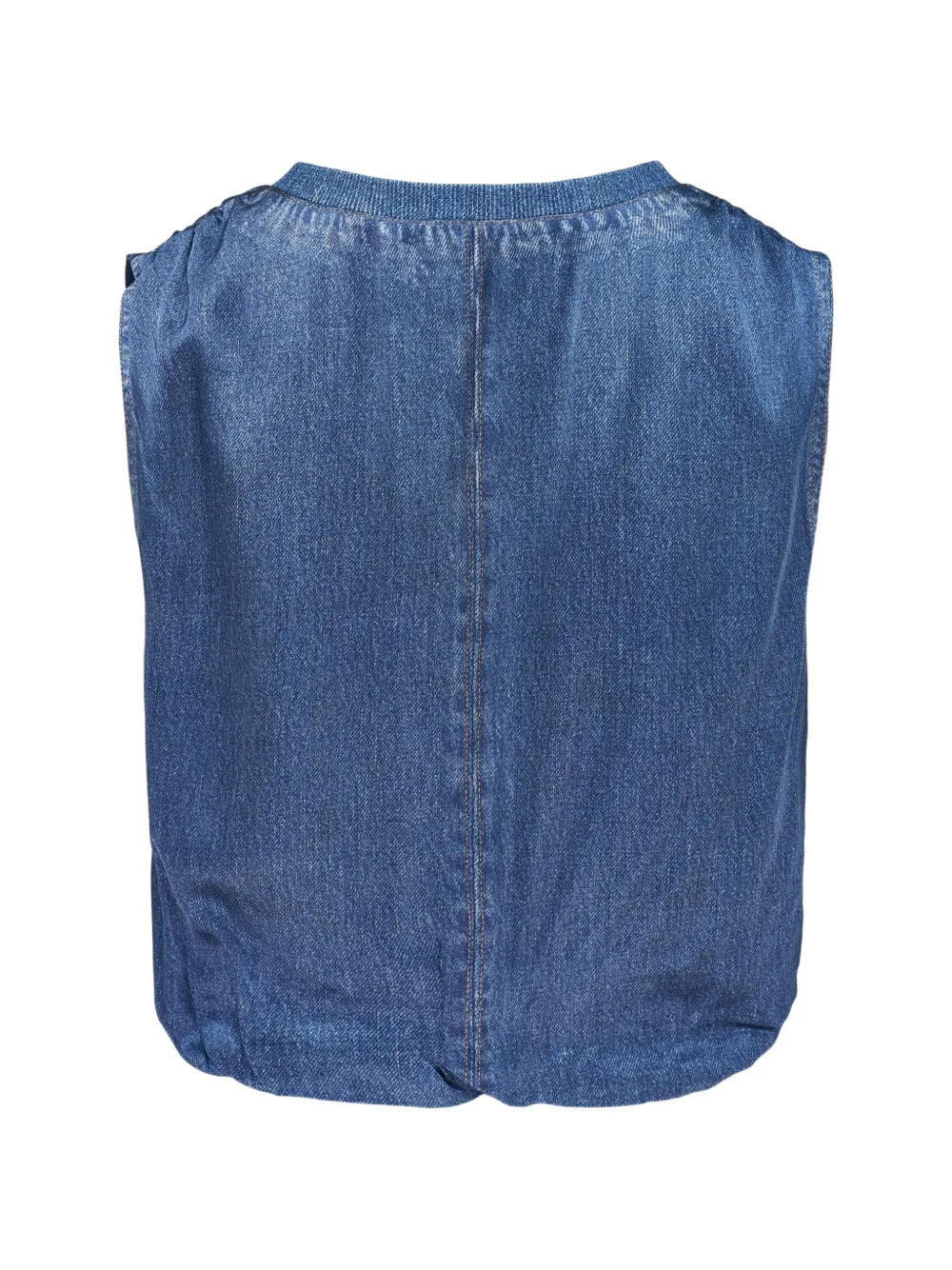 rag & bone Miramar Mica mouwloze top met denim-print Blauw