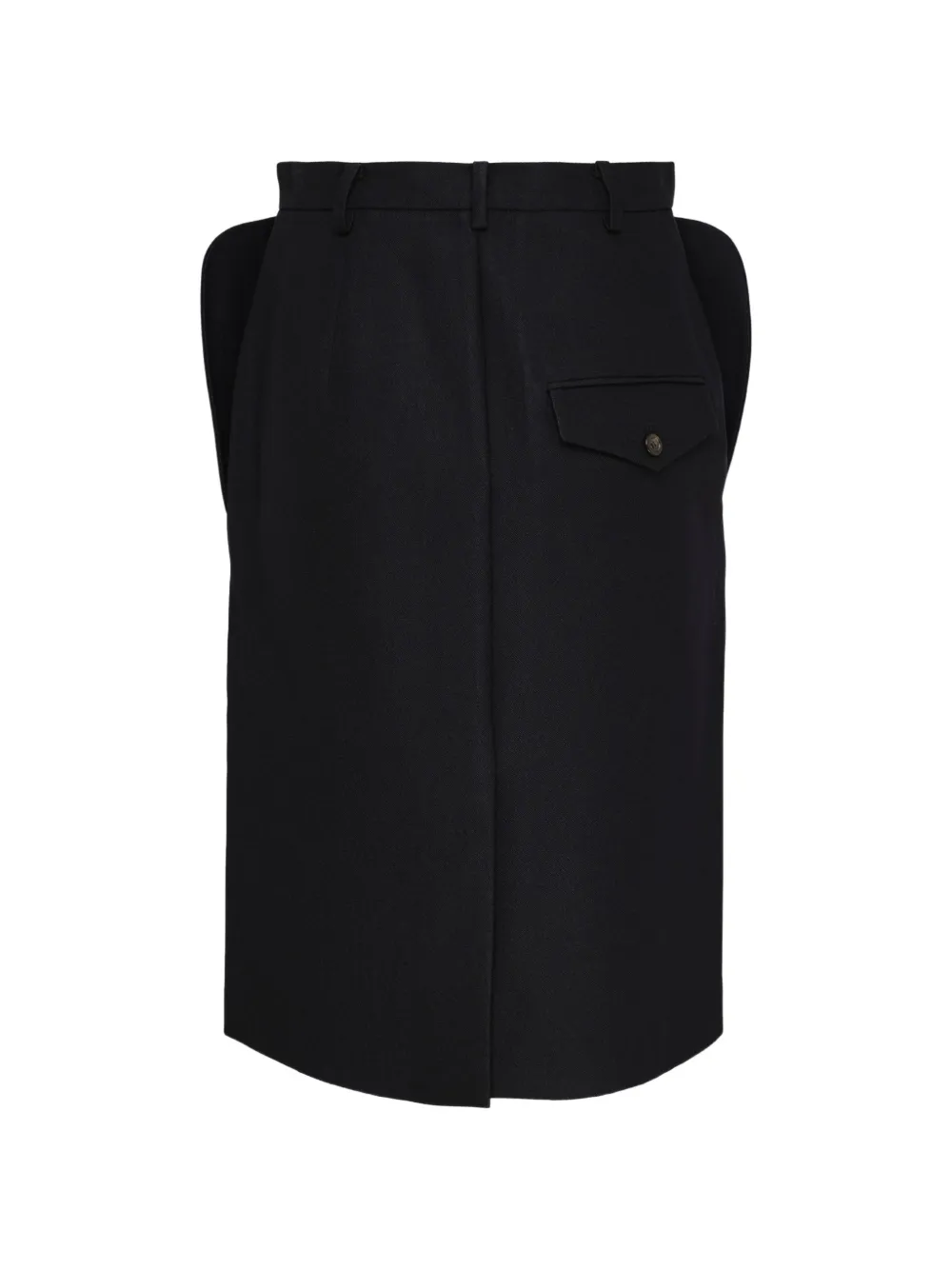 pushBUTTON Midi-kokerrok met sculpturale heup Blauw