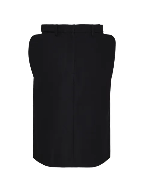 pushBUTTON sculptural-hip pencil midi skirt