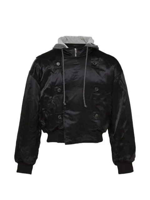 We11done double-breasted hooded jacket