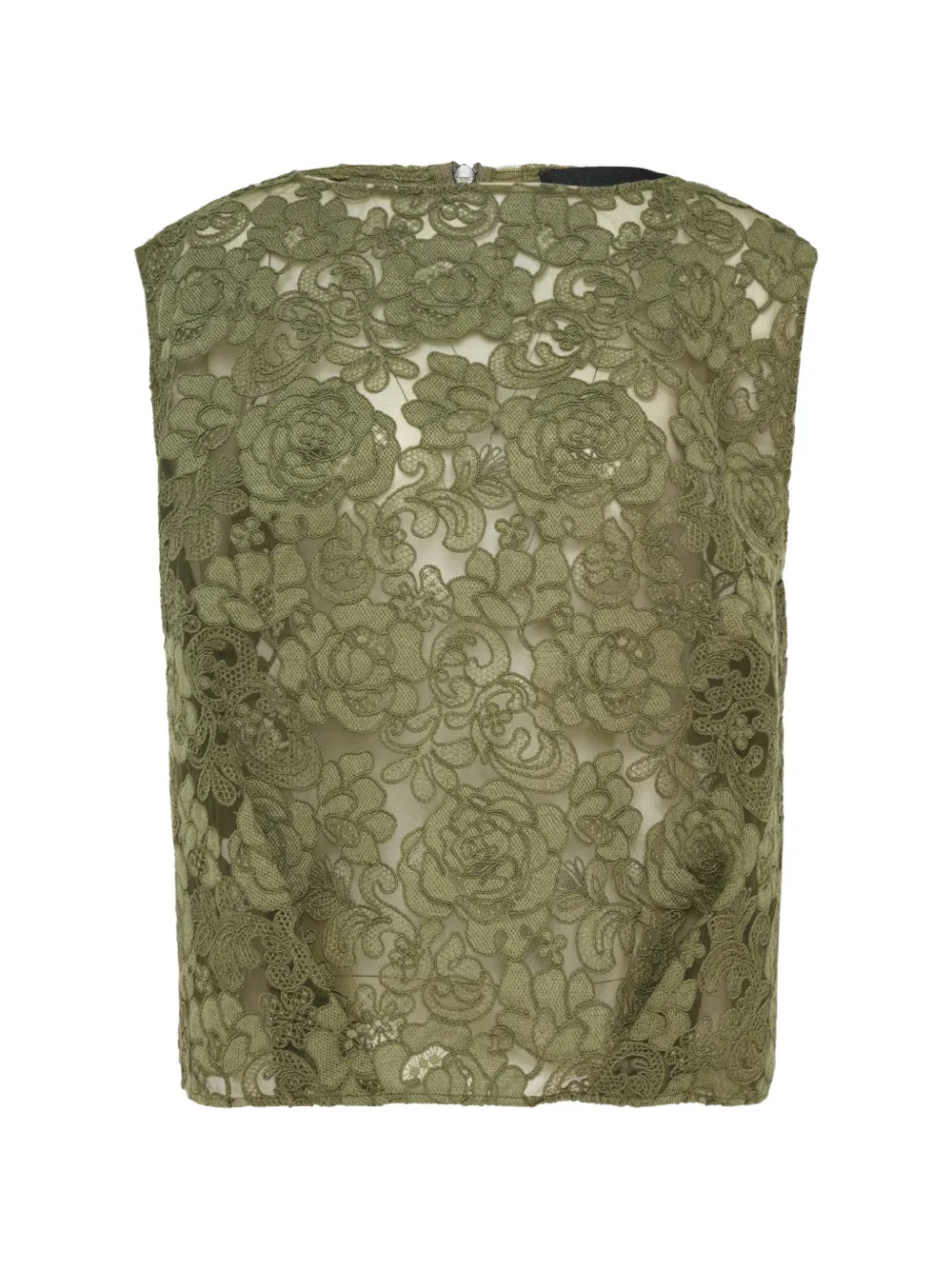 Simone Rocha floral-lace sleeveless top - Verde