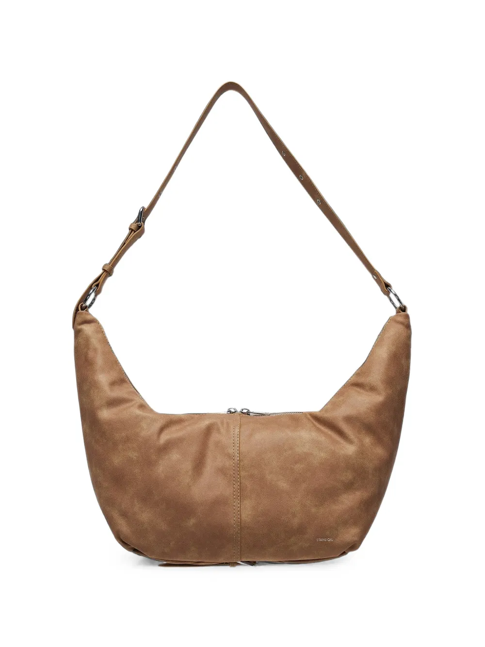 STAND OIL Borsa a spalla con tracolla regolabile - Marrone