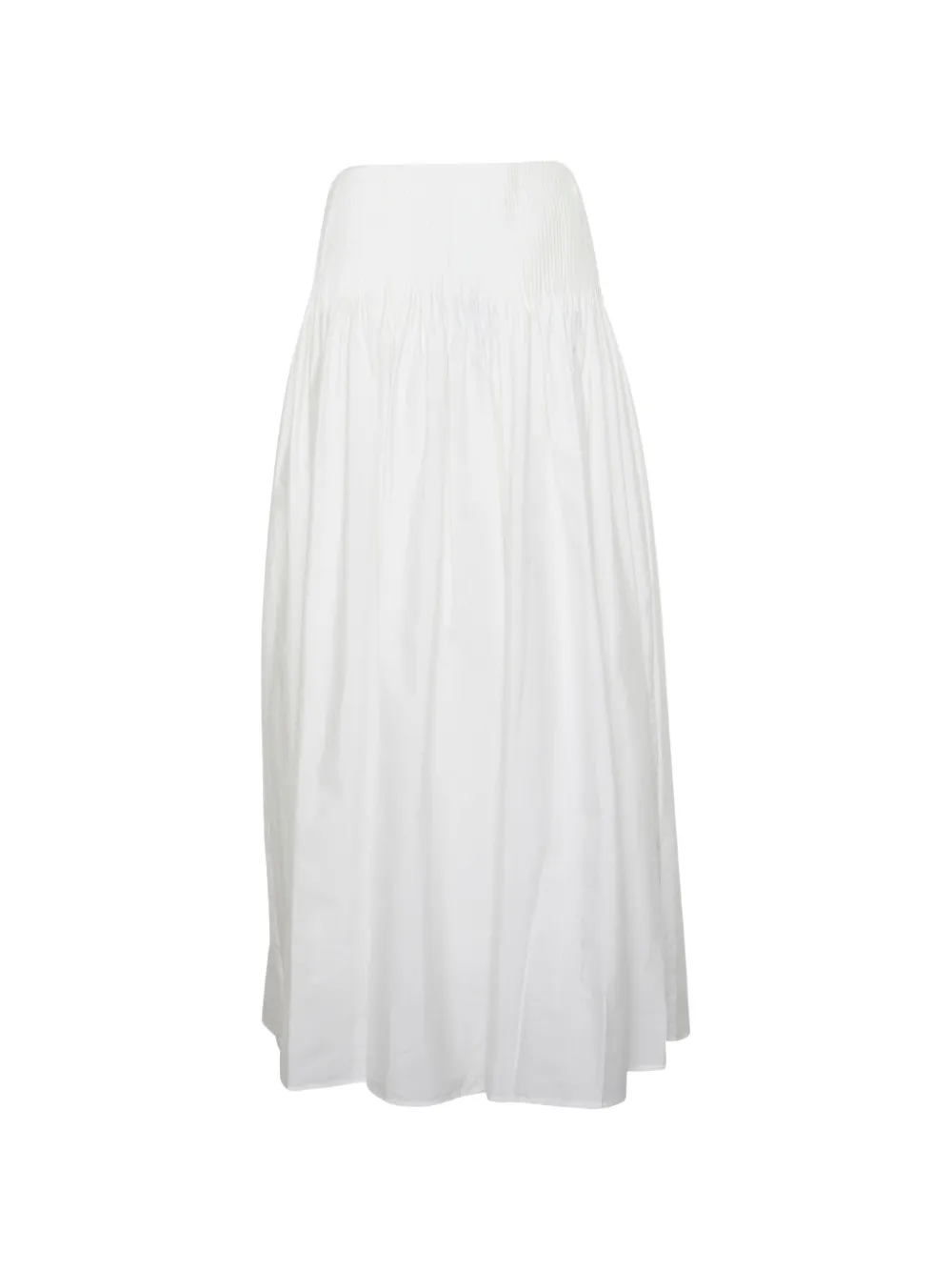 rag & bone Elena midi-rok met gesmockte taille Wit