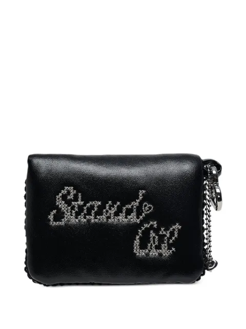 STAND OIL Memory Fluffy logo-embroidered wallet-style keyring