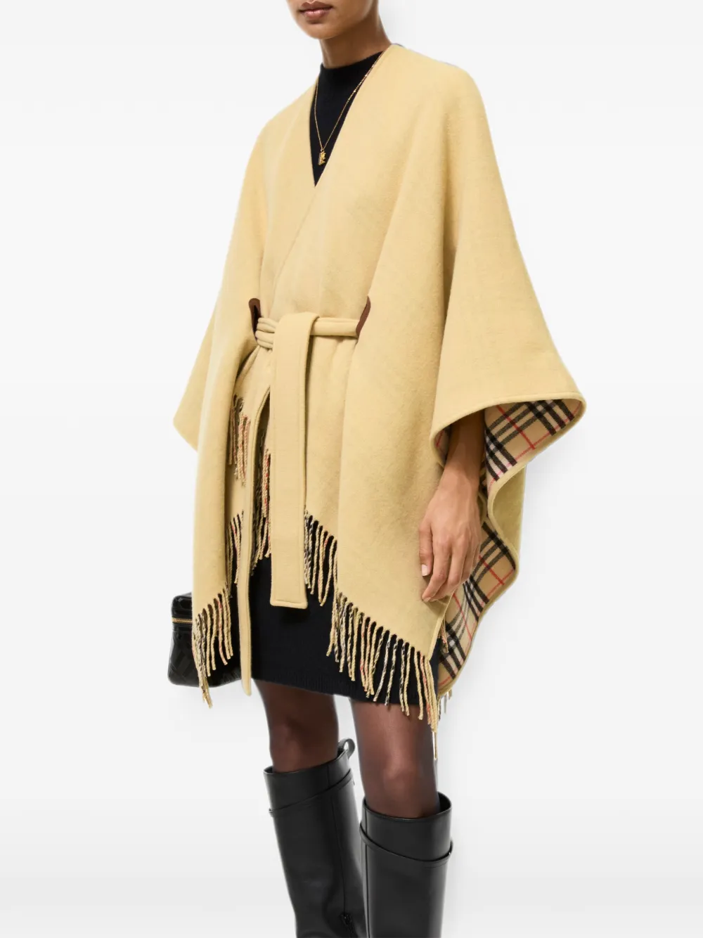 Burberry Tay wollen cape Beige