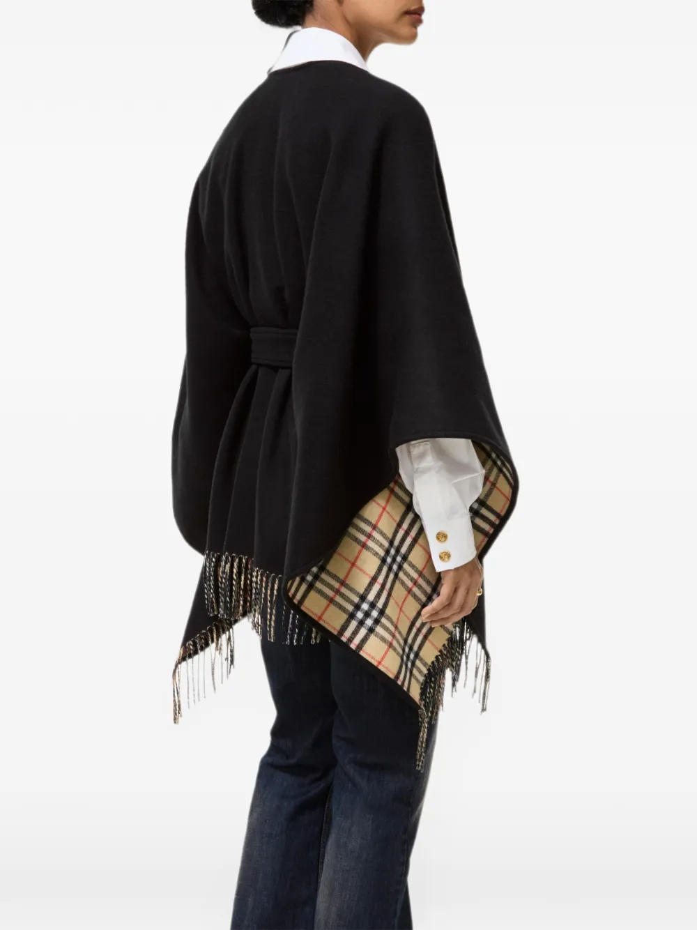 Burberry Tay wollen cape Zwart
