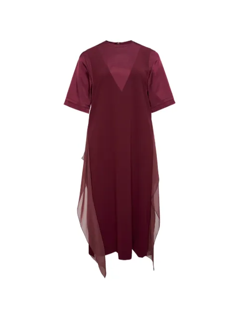 Undercover panelled handkerchief-hem midi dress