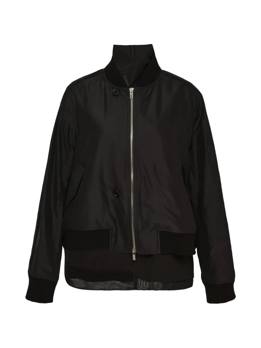 Ordinary Couture Code graphic-print panelled bomber jacket - Schwarz