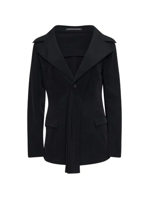 Yohji Yamamoto asymmetric notched-lapel jacket