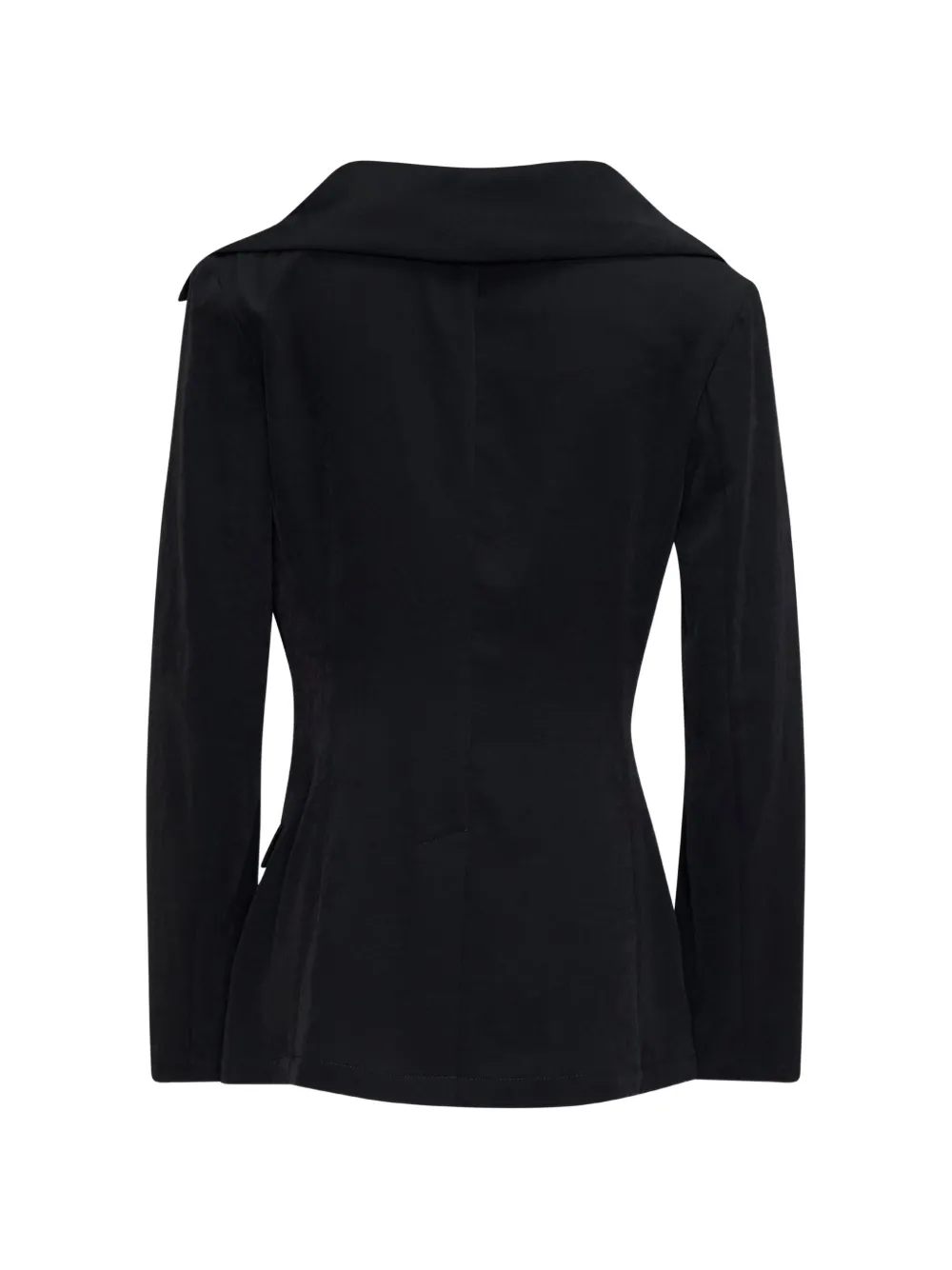 Yohji Yamamoto asymmetric notched-lapel jacket Zwart