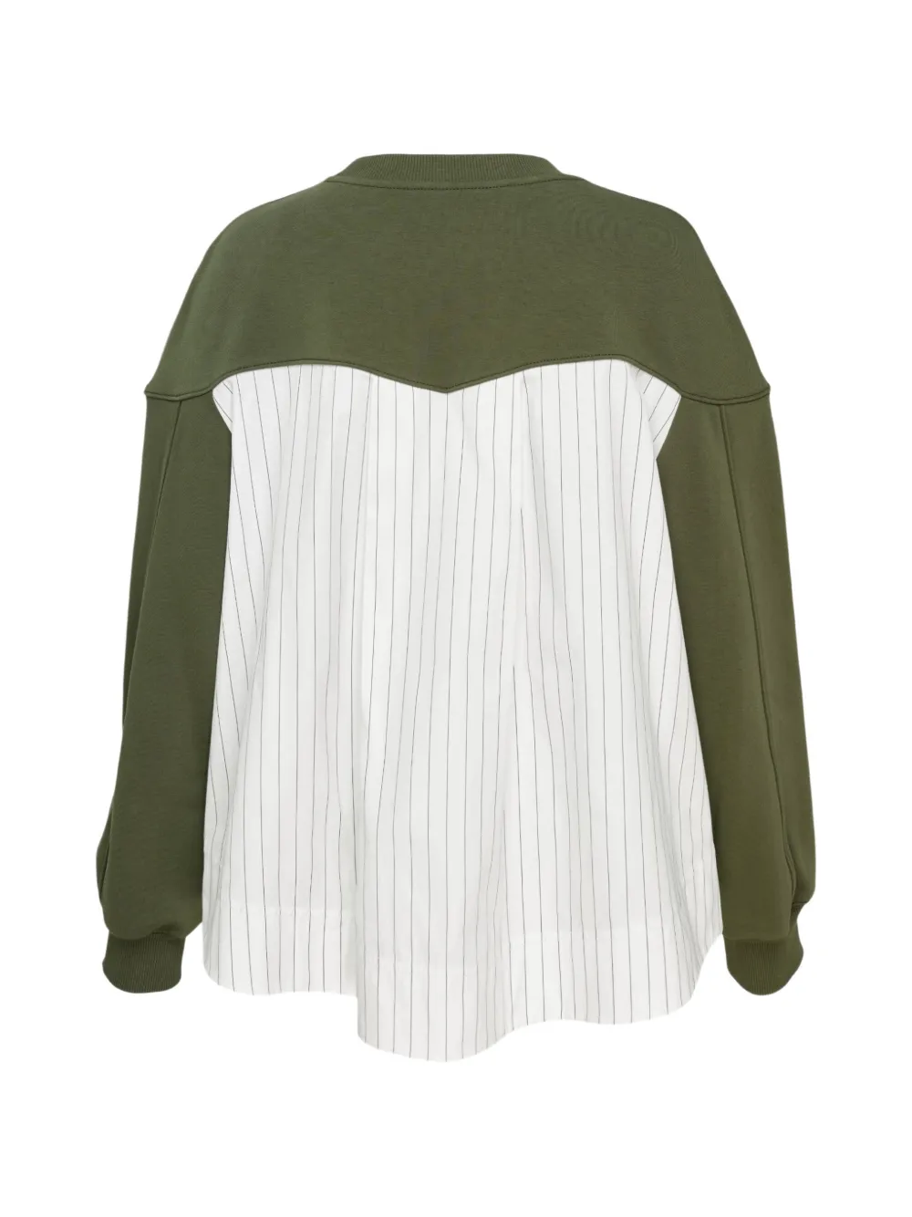 3.1 Phillip Lim striped-panel sweatshirt Groen