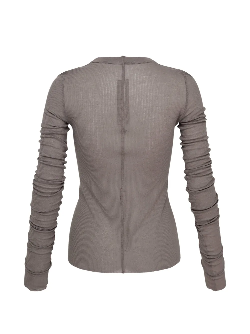 Rick Owens long-sleeved ribbed T-shirt Grijs