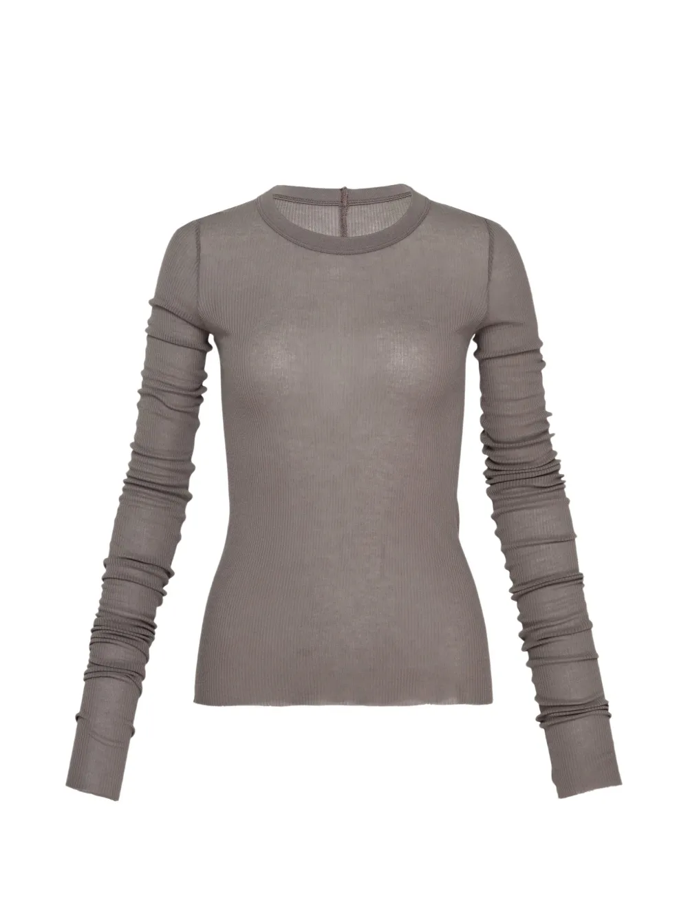 Rick Owens long-sleeved ribbed T-shirt Grijs