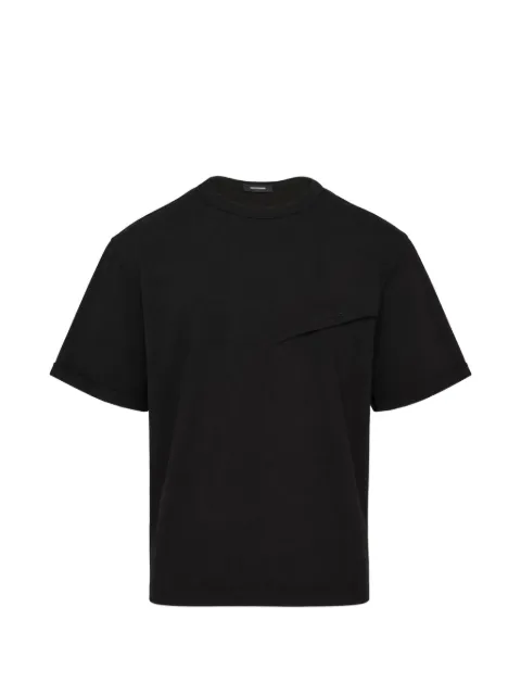We11done logo-patch pin-tucked  T-shirt