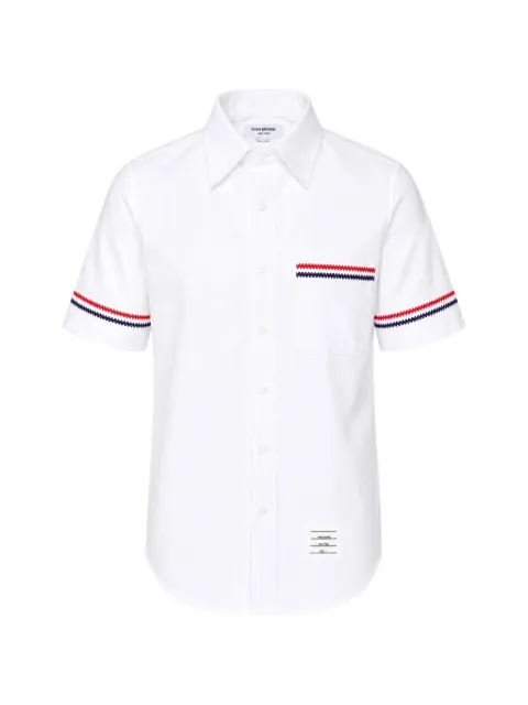 Thom Browne RWB-stripe short-sleeve shirt