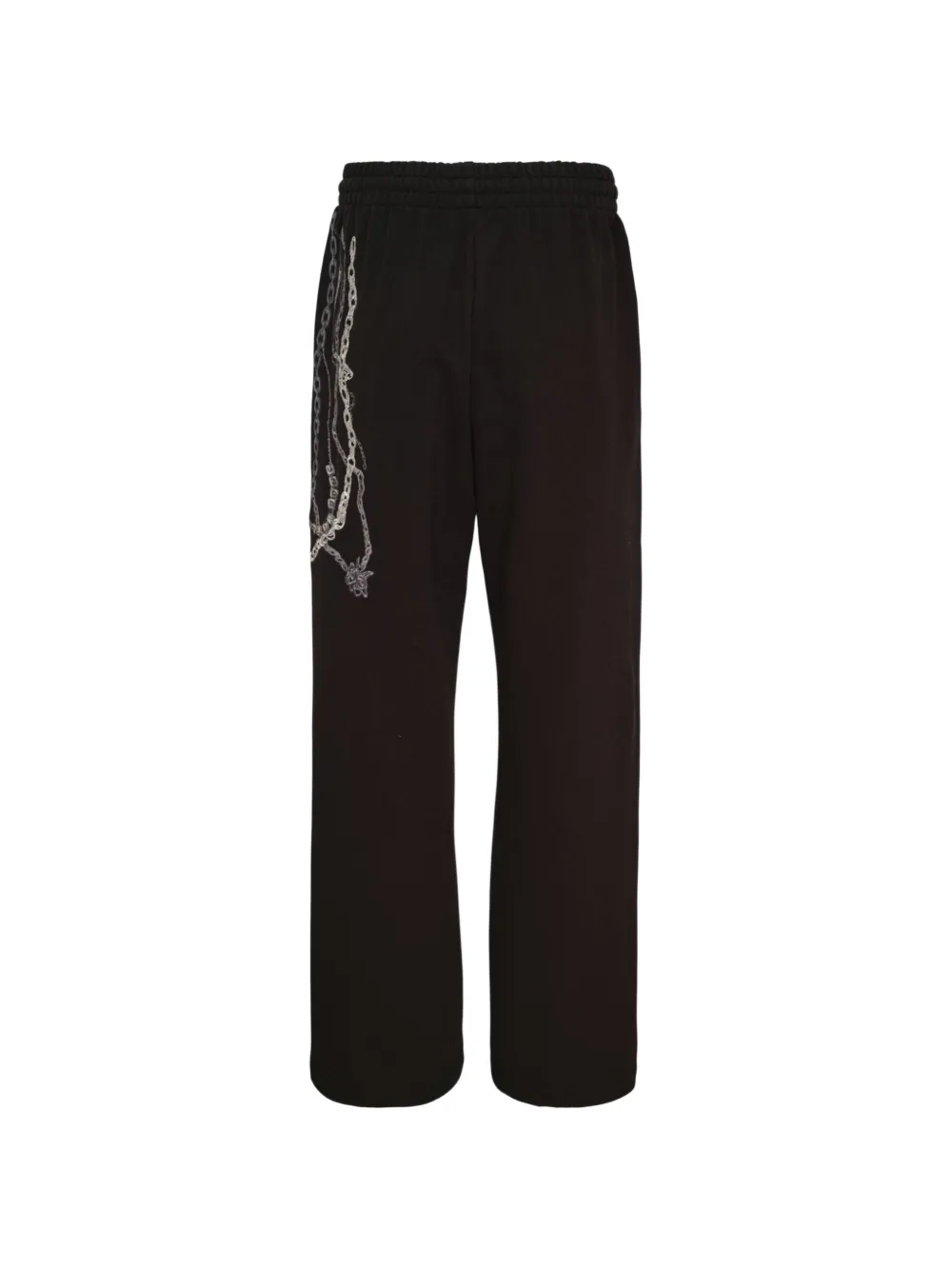 We11done Trompe-l'oeil trainingsbroek met kettingprint Zwart