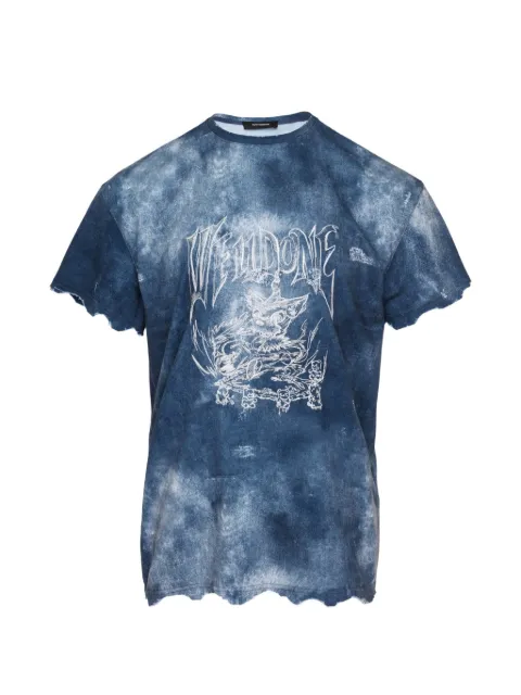 We11done Trompe L'Oeil distressed graphic-print T-shirt