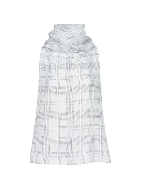 rag & bone check-print scarf-neck top