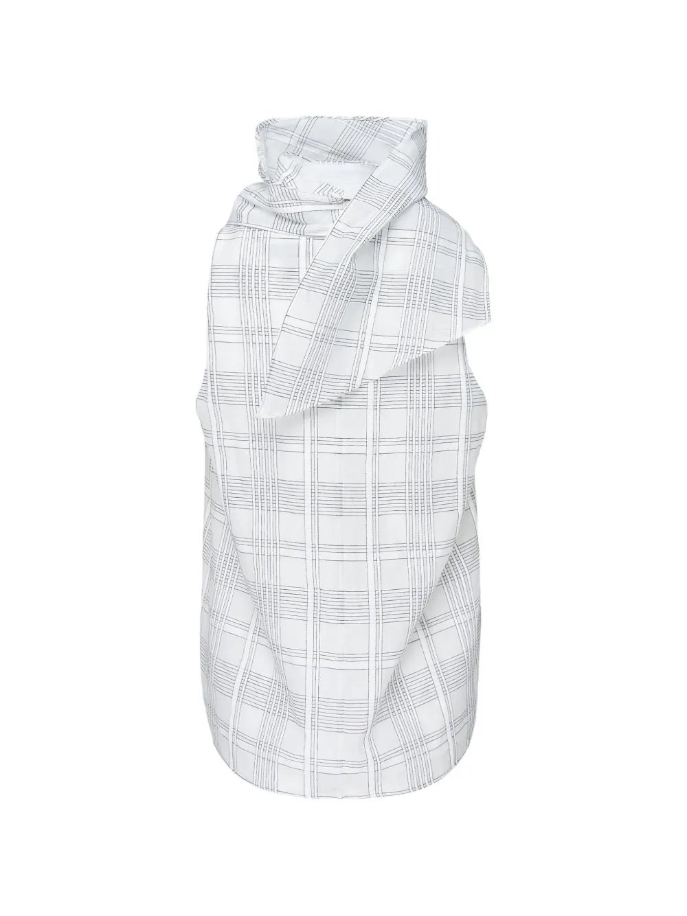 rag & bone Geruite top met sjaal Wit