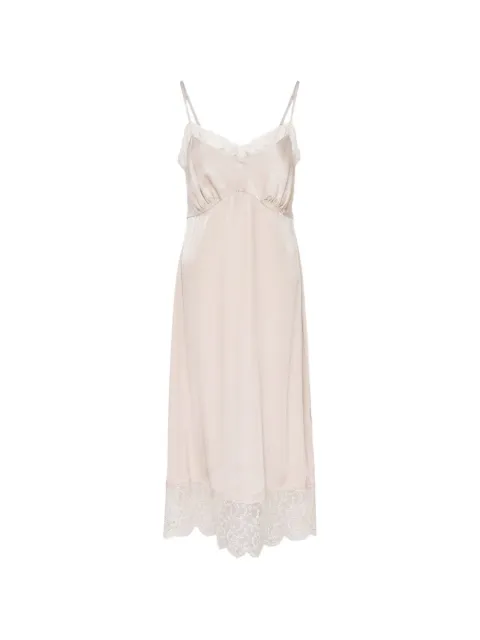 Simone Rocha lace-trim slip midi dress