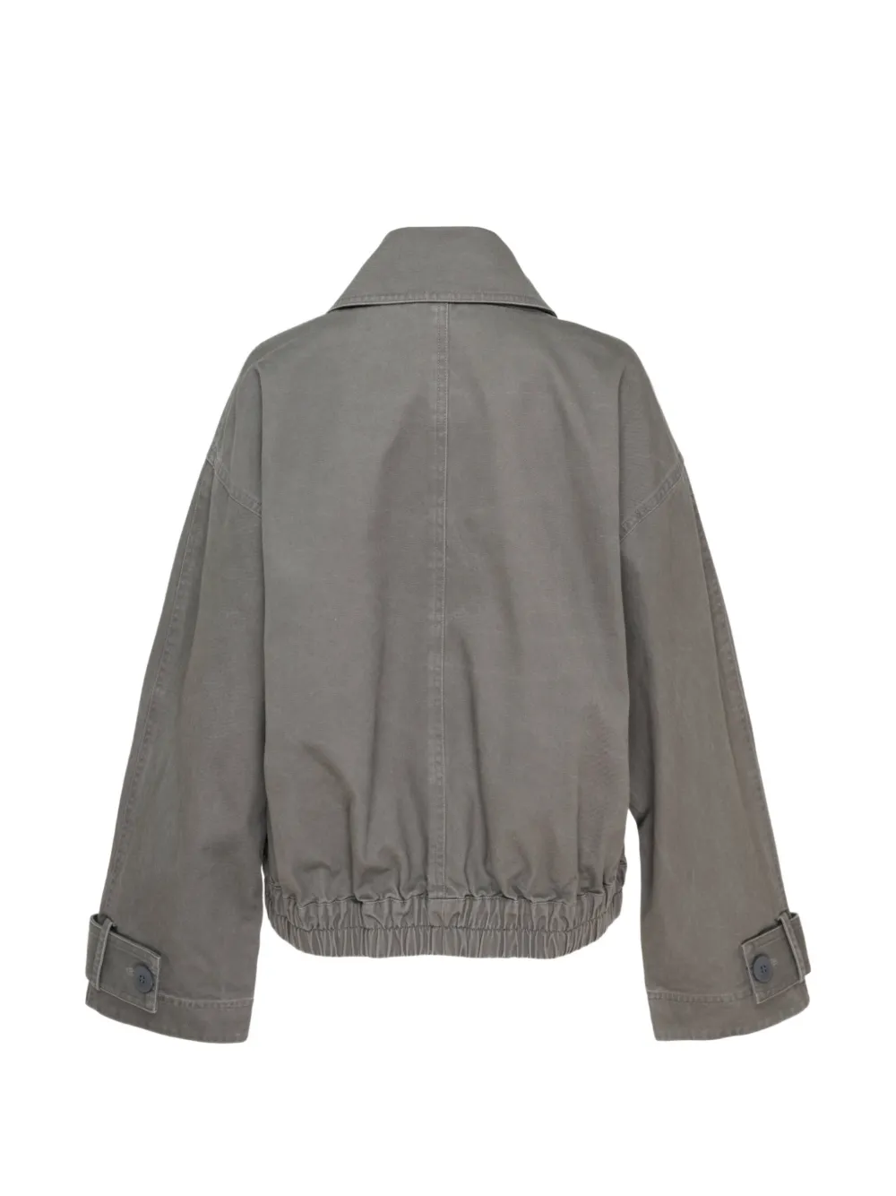 Lee Mathews Double-breasted Elasticated Jacket In Gray